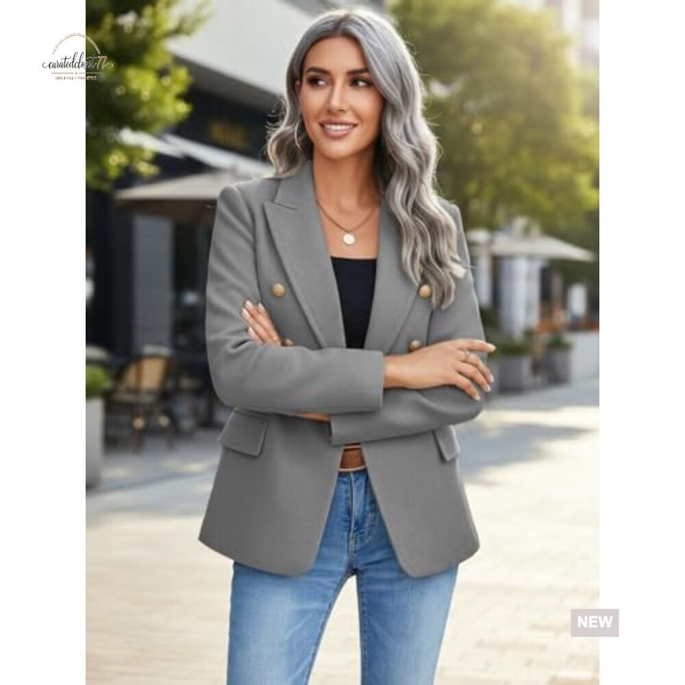 Wool Blend Blazer Fully Lined Business Casual Jacket Pockets Regular Fit - Picture 4 of 6